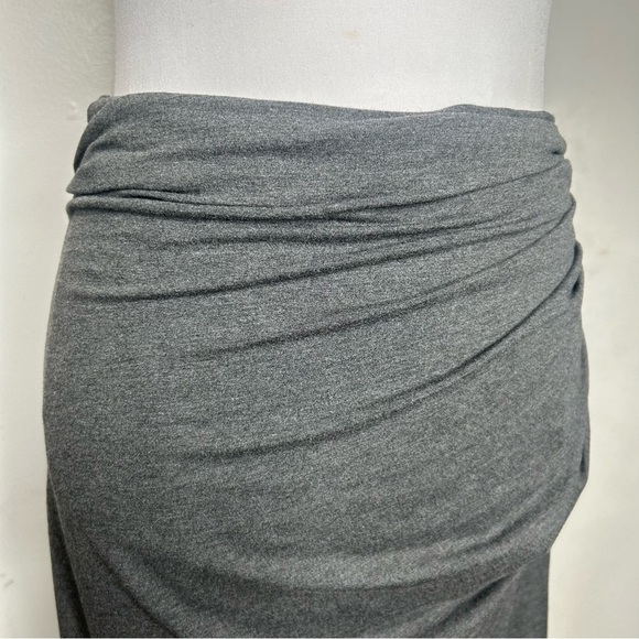 MM LaFleur Soho Skirt Gray Ruched Straight Pencil - Picture 6 of 9
